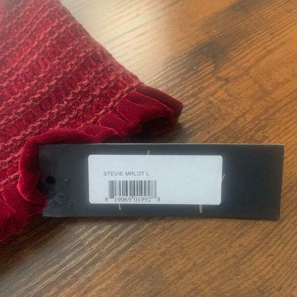 Petersyn Stevie Merlot Smocked Halter Top Size Large New with Tag - Picture 5 of 9